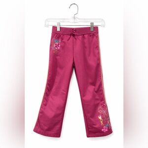 Disney Tinker Bell Pink Pants Girls 4T Embroidered Fairy Y2K